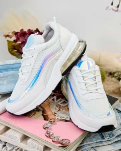 Sneakersy^Royalfashion Sportowe sneakersy damskie Oti biały