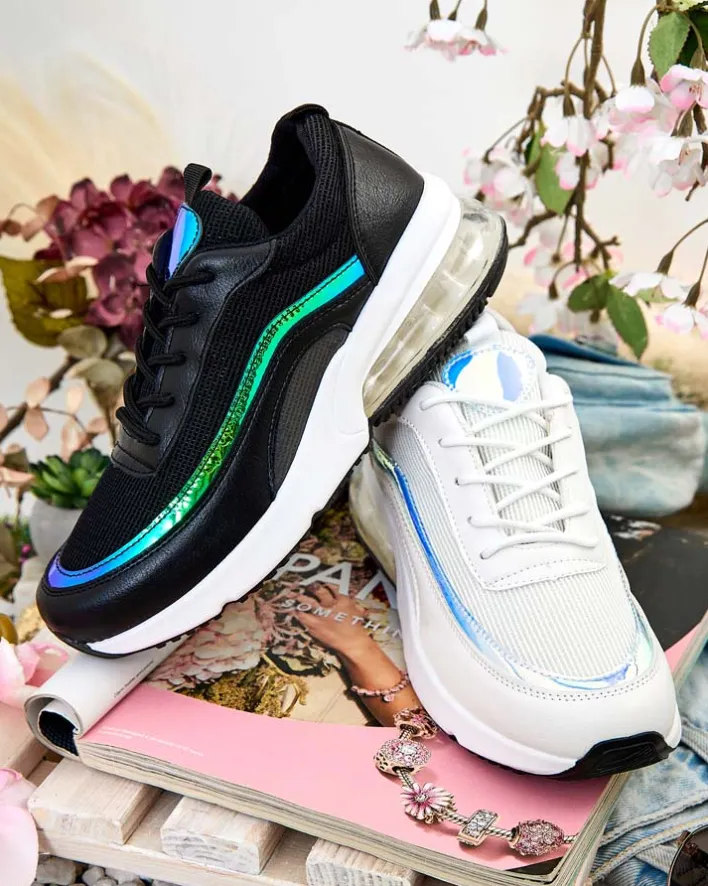 Sneakersy^Royalfashion Sportowe sneakersy damskie Oti biały