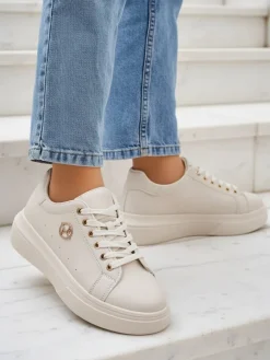 Ugc|Sneakersy^Royalfashion Sportowe sneakersy damskie Clevermood beżowy