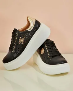 Bieganie, Ćwiczenia I Trening|Sneakersy^Royalfashion Sportowe sneakersy damskie ażurowe Jovixi czarny