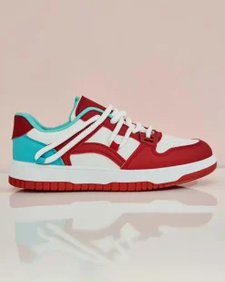 Sneakersy^Royalfashion Sportowe sneakersy damskie Tif czerwony
