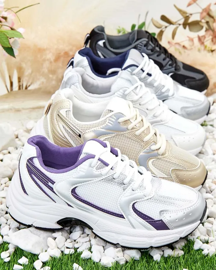 Bieganie, Ćwiczenia I Trening|Sneakersy^Royalfashion Sportowe sneakersy damskie Telio złoty