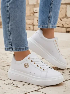 Ugc|Sneakersy^Royalfashion Sportowe sneakersy damskie Clevermood biały