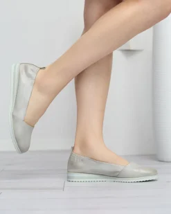 Baleriny Klasyczne^Royalfashion Srebrne baleriny damskie Asya gołębi szary