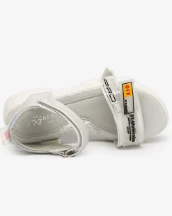 Dziewczęce^Royalfashion Srebrne błyszczące sandałki dziewczęce Lorij srebrny