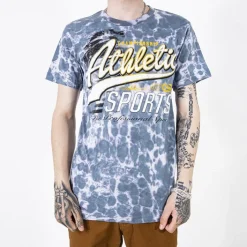 Bluzki^Royalfashion Szara bawełniana koszulka męska z printem gołębi szary