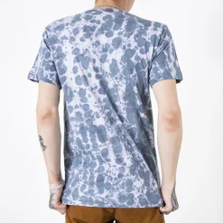 Bluzki^Royalfashion Szara bawełniana koszulka męska z printem gołębi szary