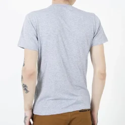 Bluzki^Royalfashion Szara bawełniana koszulka męska z printem gołębi szary