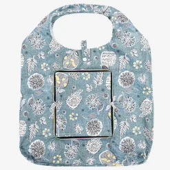 Materiałowe|Torebki Shoppers^Royalfashion Szara torba zakupowa składana w portfel z roślinnym wzorem gołębi szary