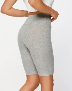 Spodenki 3/4|Krótkie Spodenki^Royalfashion Szare damskie legginsy kolarki gołębi szary