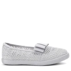 Dziewczęce^Royalfashion Szare dziewczęce tenisówki typu slip on Tabbi gołębi szary