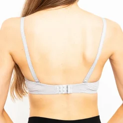 Codzienne^Royalfashion Szary damski biustonosz koronkowy gołębi szary