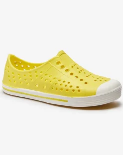 Chłopięce|Dziewczęce^Royalfashion Żółte ażurowe dziecięce gumowe trampki Jiteri żółty