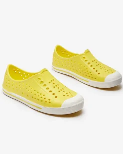 Chłopięce|Dziewczęce^Royalfashion Żółte ażurowe dziecięce gumowe trampki Jiteri żółty