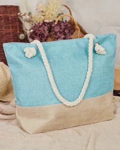 Torebki Shoppers|Torby Plażowe^Royalfashion Tkaninowa torba w wakacyjny wzór na ramię mięta