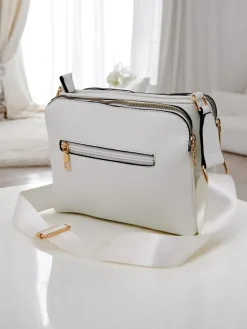 Małe Torebki^Royalfashion Torebka z eko skóry mała i wszechstronna Compact Chic biały