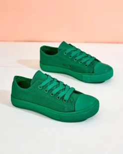 Dziewczęce|Chłopięce^Royalfashion Trampki dziecięce sznurowane Tirim zielony