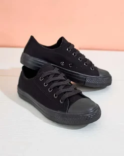 Chłopięce|Dziewczęce^Royalfashion Trampki dziecięce sznurowane Tirim czarny