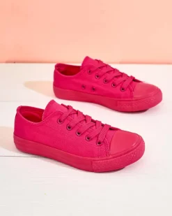 Chłopięce|Dziewczęce^Royalfashion Trampki dziecięce sznurowane Tirim różowy