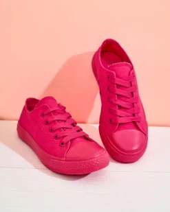 Chłopięce|Dziewczęce^Royalfashion Trampki dziecięce sznurowane Tirim różowy