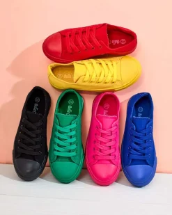 Chłopięce|Dziewczęce^Royalfashion Trampki dziecięce sznurowane Tirim różowy