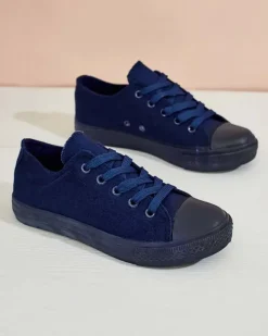 Chłopięce|Dziewczęce^Royalfashion Trampki dziecięce sznurowane Tirim Granatowy