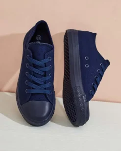 Chłopięce|Dziewczęce^Royalfashion Trampki dziecięce sznurowane Tirim Granatowy