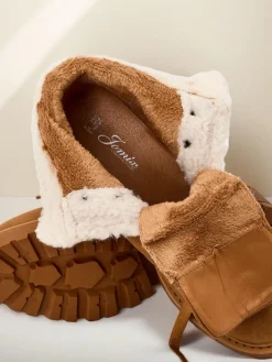 Trapery|Botki Z Delikatnym Ociepleniem^Royalfashion Trapery damskie Sawoli brązowy