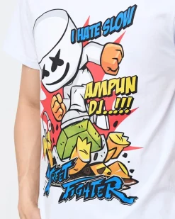 Bluzki^Royalfashion T-shirt męski z nadrukiem w kolorze m biały