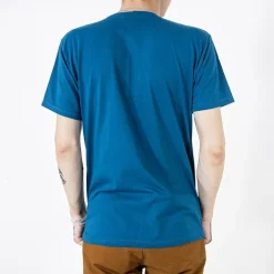 Bluzki^Royalfashion bawełniany męski t-shirt z kolorowym nadrukiem turkusowy