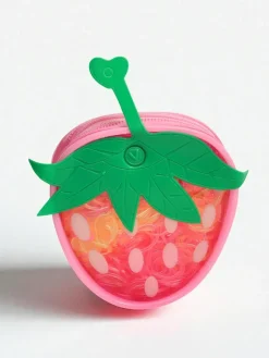 Dziewczęce|Akcesoria Do Włosów^Royalfashion Wielokolorowe gumeczki silikonowe Truskawka różowy