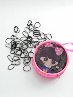 Dziewczęce|Akcesoria Do Włosów^Royalfashion Wielokolorowe gumeczki silikonowe w ozdobnym opakowaniu czarny