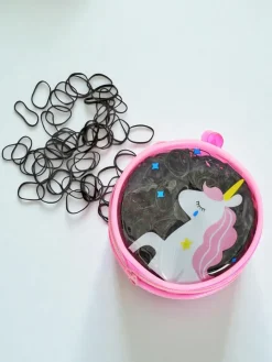 Dziewczęce|Akcesoria Do Włosów^Royalfashion Wielokolorowe gumeczki silikonowe w ozdobnym opakowaniu czarny