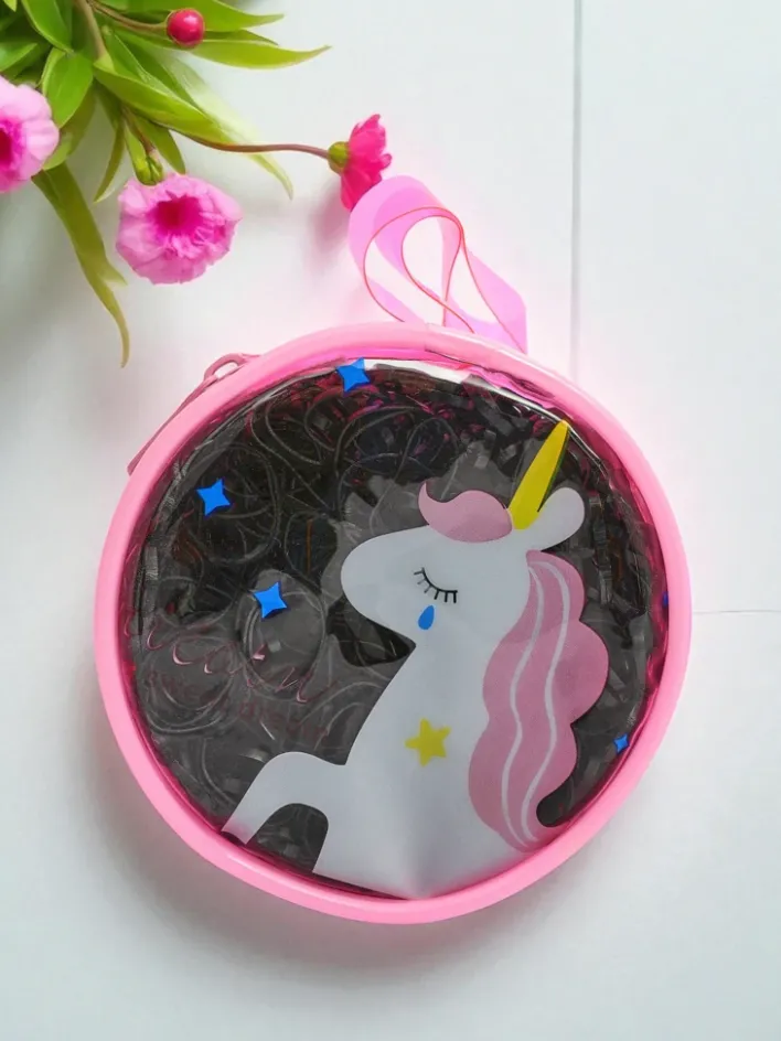 Dziewczęce|Akcesoria Do Włosów^Royalfashion Wielokolorowe gumeczki silikonowe w ozdobnym opakowaniu czarny