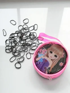 Dziewczęce|Akcesoria Do Włosów^Royalfashion Wielokolorowe gumeczki silikonowe w ozdobnym opakowaniu czarny