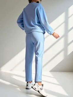 Komplety Damskie^Royalfashion Wiskozowy damski komplet z printem Ecru