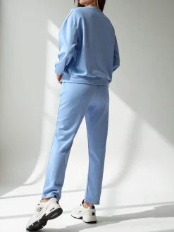 Komplety Damskie^Royalfashion Wiskozowy damski komplet z printem Ecru