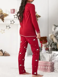 Bielizna|Piżamy^Royalfashion Świąteczna bawełniana dziecięca piżama z misiem polarnym