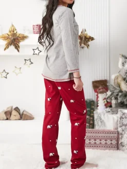 Bielizna|Piżamy^Royalfashion Świąteczna bawełniana dziecięca piżama z misiami polarnymi