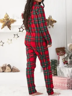 Piżamy|Piżamy^Royalfashion Świąteczna dziecięca piżama bawełniana w kratkę