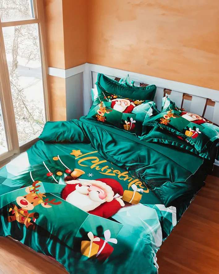 140 X 200 Cm^Royalfashion Świąteczna pościel 140x200 komplet 4 CZĘŚCI