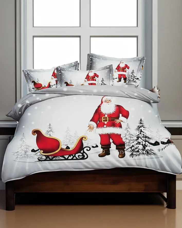 140 X 200 Cm^Royalfashion Świąteczna pościel 140x200 komplet 4 CZĘŚCI