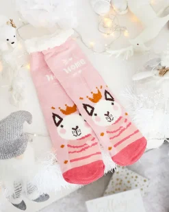 Skarpetki^Royalfashion Świąteczne damskie zimowe skarpetki z zwężeniami różowy