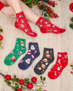 Skarpetki^Royalfashion Świąteczne długie skarpety damskie 5/pak