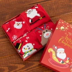 Skarpetki^Royalfashion Świąteczne dziecięce skarpetki 4/pak