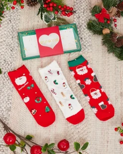 Skarpetki^Royalfashion Świąteczne skarpetki w pudełku 3/pak
