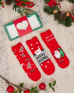 Skarpetki^Royalfashion Świąteczne skarpetki w pudełku 3/pak