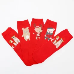 Skarpetki^Royalfashion Świąteczne skarpetki damskie za kostkę 5/pak