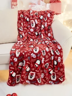 Koce^Royalfashion Świąteczny koc narzutka 160x200 Wielokolorowe