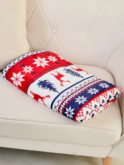 Koce^Royalfashion Świąteczny koc narzutka 160x200 Wielokolorowe